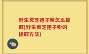 野生灵芝孢子粉怎么提取(野生灵芝孢子粉的提取方法)