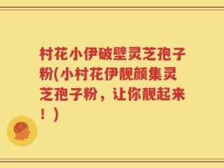 村花小伊破壁灵芝孢子粉(小村花伊靓颜集灵芝孢子粉，让你靓起来！)