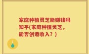 家庭种植灵芝能赚钱吗知乎(家庭种植灵芝，能否创造收入？)