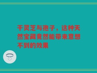 干灵芝与孢子，这种天然宝藏竟然能带来意想不到的效果