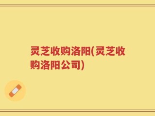 灵芝收购洛阳(灵芝收购洛阳公司)