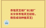 养殖灵芝胡厂长(胡厂长分享养殖灵芝经验，教你成功种植灵芝)