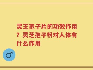 灵芝孢子片的功效作用？灵芝孢子粉对人体有什么作用