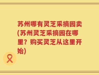 苏州哪有灵芝采摘园卖(苏州灵芝采摘园在哪里？购买灵芝从这里开始)