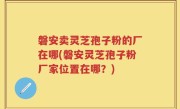 磐安卖灵芝孢子粉的厂在哪(磐安灵芝孢子粉厂家位置在哪？)