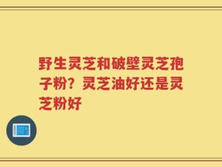 野生灵芝和破壁灵芝孢子粉？灵芝油好还是灵芝粉好