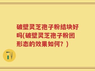 破壁灵芝孢子粉结块好吗(破壁灵芝孢子粉团形态的效果如何？)