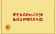 灵芝有紫色的功效(紫色灵芝的功效及用途)