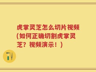 虎掌灵芝怎么切片视频(如何正确切割虎掌灵芝？视频演示！)