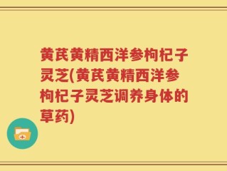 黄芪黄精西洋参枸杞子灵芝(黄芪黄精西洋参枸杞子灵芝调养身体的草药)