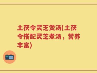 土茯令灵芝煲汤(土茯令搭配灵芝煮汤，营养丰富)