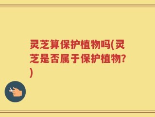 灵芝算保护植物吗(灵芝是否属于保护植物？)