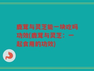 鹿茸与灵芝能一块吃吗功效(鹿茸与灵芝：一起食用的功效)