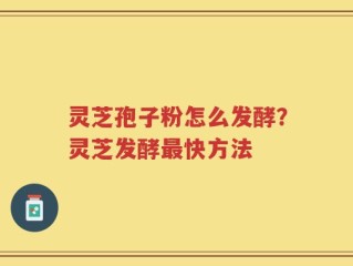 灵芝孢子粉怎么发酵？灵芝发酵最快方法