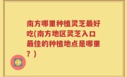 南方哪里种植灵芝最好吃(南方地区灵芝入口最佳的种植地点是哪里？)
