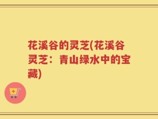花溪谷的灵芝(花溪谷灵芝：青山绿水中的宝藏)