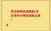 灵芝能降低尿酸嘛(灵芝有助于降低尿酸含量)