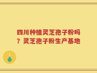 四川种植灵芝孢子粉吗？灵芝孢子粉生产基地