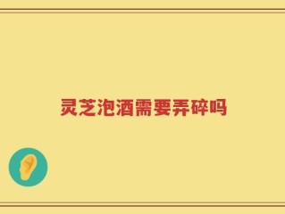灵芝泡酒需要弄碎吗