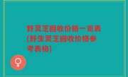 野灵芝回收价格一览表(野生灵芝回收价格参考表格)