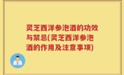 灵芝西洋参泡酒的功效与禁忌(灵芝西洋参泡酒的作用及注意事项)