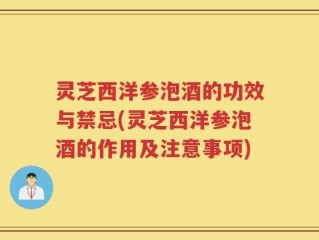 灵芝西洋参泡酒的功效与禁忌(灵芝西洋参泡酒的作用及注意事项)