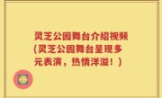 灵芝公园舞台介绍视频(灵芝公园舞台呈现多元表演，热情洋溢！)