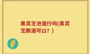 黑灵芝泡酒行吗(黑灵芝酿酒可口？)