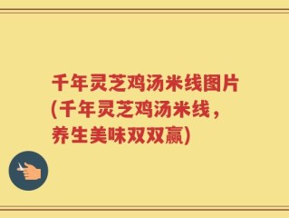 千年灵芝鸡汤米线图片(千年灵芝鸡汤米线，养生美味双双赢)