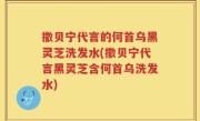 撒贝宁代言的何首乌黑灵芝洗发水(撒贝宁代言黑灵芝含何首乌洗发水)