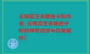 无锡灵芝多糖孢子粉作用_无锡灵芝多糖孢子粉的神奇功效与作用解析)
