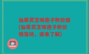 仙草灵芝喷孢子粉价格(仙草灵芝喷孢子粉价格变动，速来了解)