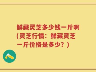 鲜藏灵芝多少钱一斤啊(灵芝行情：鲜藏灵芝一斤价格是多少？)