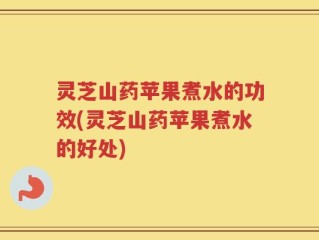 灵芝山药苹果煮水的功效(灵芝山药苹果煮水的好处)