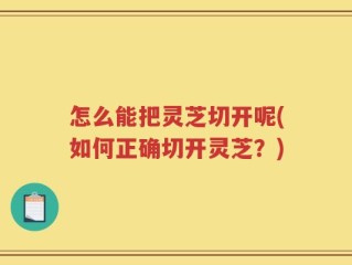 怎么能把灵芝切开呢(如何正确切开灵芝？)