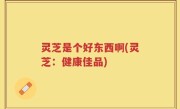 灵芝是个好东西啊(灵芝：健康佳品)