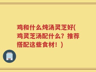 鸡和什么炖汤灵芝好(鸡灵芝汤配什么？推荐搭配这些食材！)