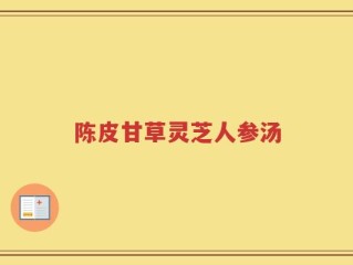 陈皮甘草灵芝人参汤
