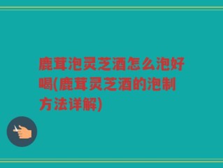 鹿茸泡灵芝酒怎么泡好喝(鹿茸灵芝酒的泡制方法详解)
