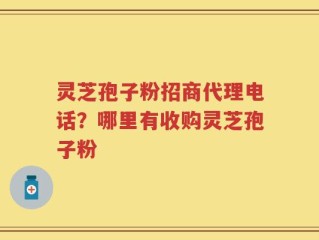 灵芝孢子粉招商代理电话？哪里有收购灵芝孢子粉
