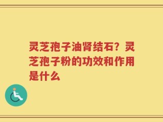灵芝孢子油肾结石？灵芝孢子粉的功效和作用是什么