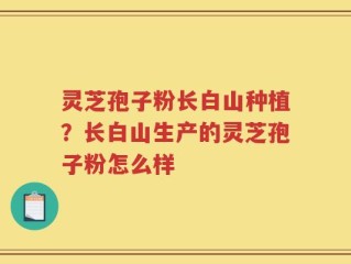 灵芝孢子粉长白山种植？长白山生产的灵芝孢子粉怎么样