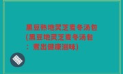黑豆熟地灵芝麦冬汤包(黑豆地灵芝麦冬汤包：煮出健康滋味)