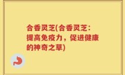合香灵芝(合香灵芝：提高免疫力，促进健康的神奇之草)