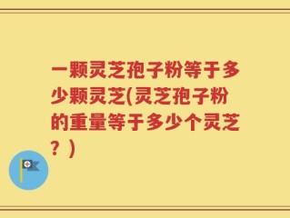 一颗灵芝孢子粉等于多少颗灵芝(灵芝孢子粉的重量等于多少个灵芝？)