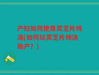 产妇如何使用灵芝片炖汤(如何以灵芝片炖汤助产？)