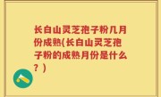 长白山灵芝孢子粉几月份成熟(长白山灵芝孢子粉的成熟月份是什么？)