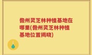 儋州灵芝林种植基地在哪里(儋州灵芝林种植基地位置揭晓)