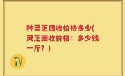 种灵芝回收价格多少(灵芝回收价格：多少钱一斤？)