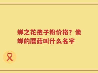 蝉之花孢子粉价格？像蝉的蘑菇叫什么名字